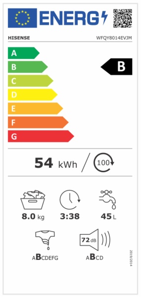 Lavadora HISENSE WFQY8014EVJM Blanco 8Kg — Zurione